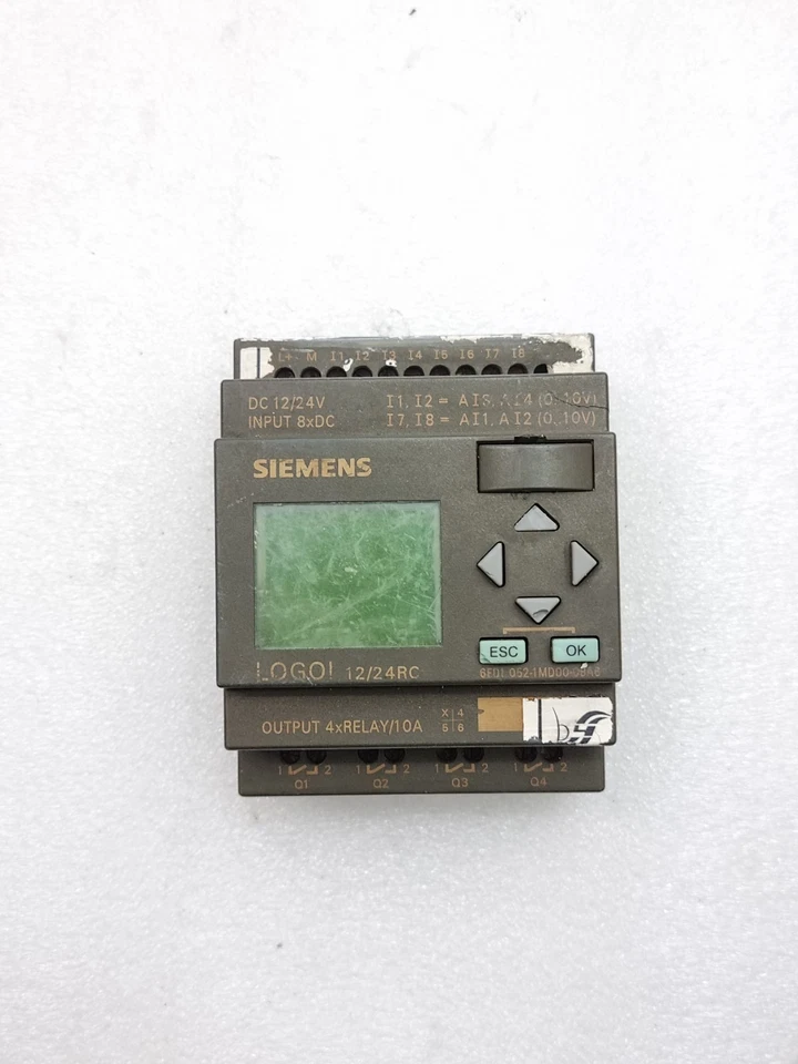 Siemens 6ED1052-1MD00-0BA6 12/24Rc Logo Plc Controller DC 12/24V 6ED10521MD000BA